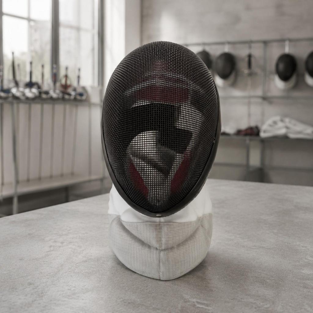 Foil Fencing Mask Clear Vision with Bib Adjustable for Sparring