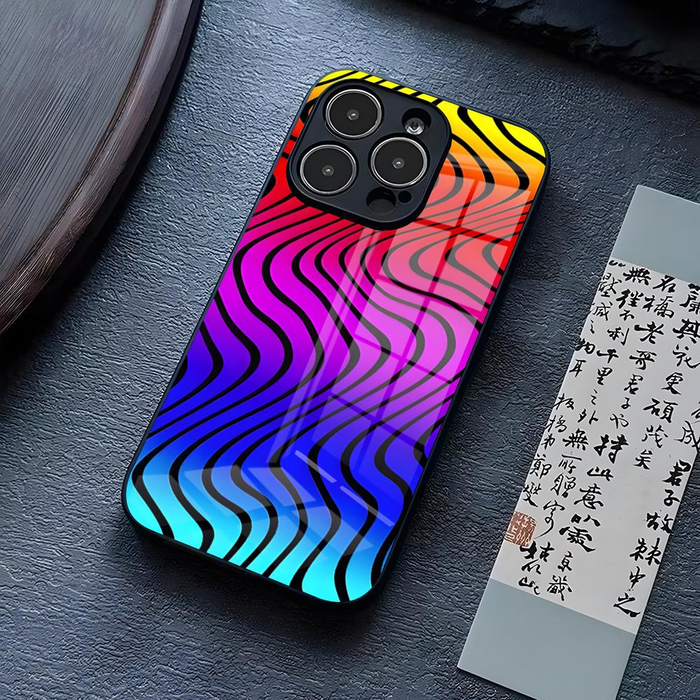 PewDiePie Waves Phone Case For IPhone 13 Pro Max 14 16 Plus 12 Mini 11 15 X XR XS 8 7 Plus SE Tempered Glass Cover