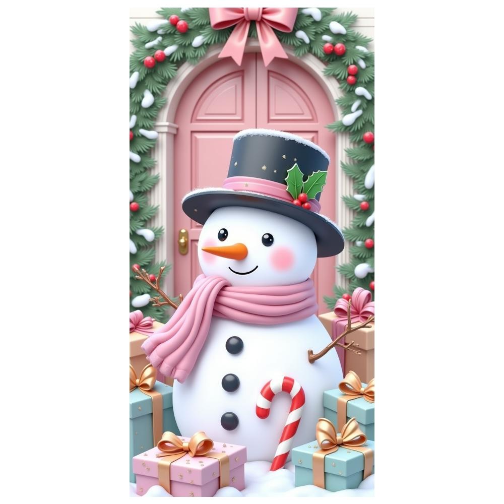 Winter Background Red Berries Holiday Display Xmas Display Pink Bow Christmas Backdrop For Home Decor Festive Gathering Holiday