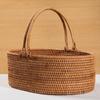 Hand-Woven Rattan Storage Basket