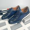 Heren Oxford Sneaker Koe Echt Leer Krokodillenpatroon Mannen Schoenen Vetersluiting Zakelijk Kantoor Casual Mannen Schoenen b16