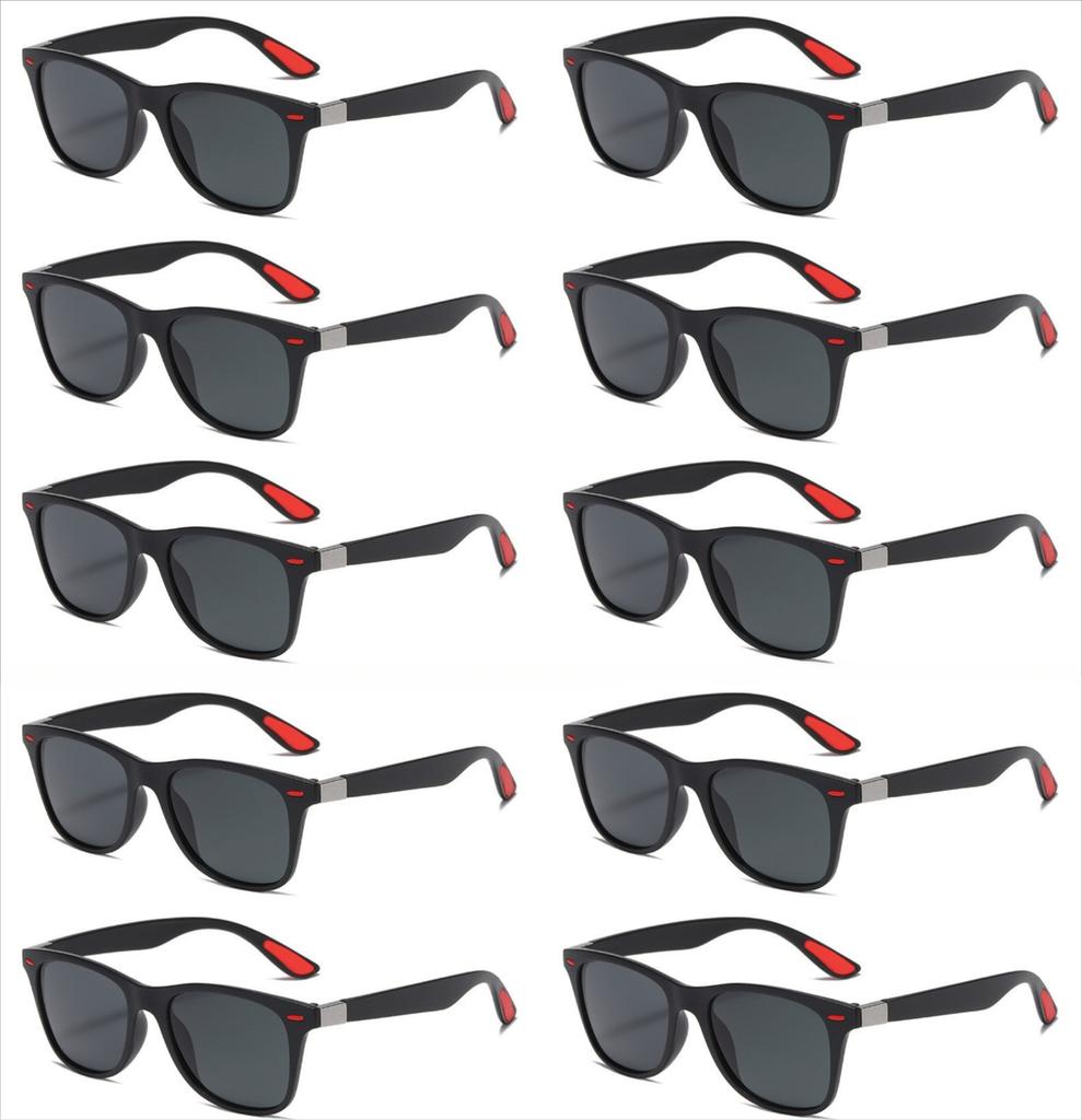10pcs Design Polarized Sunglasses Men Rectangle Mirror Sport Polarized Sunglasses Driving Fishing Sunglasses