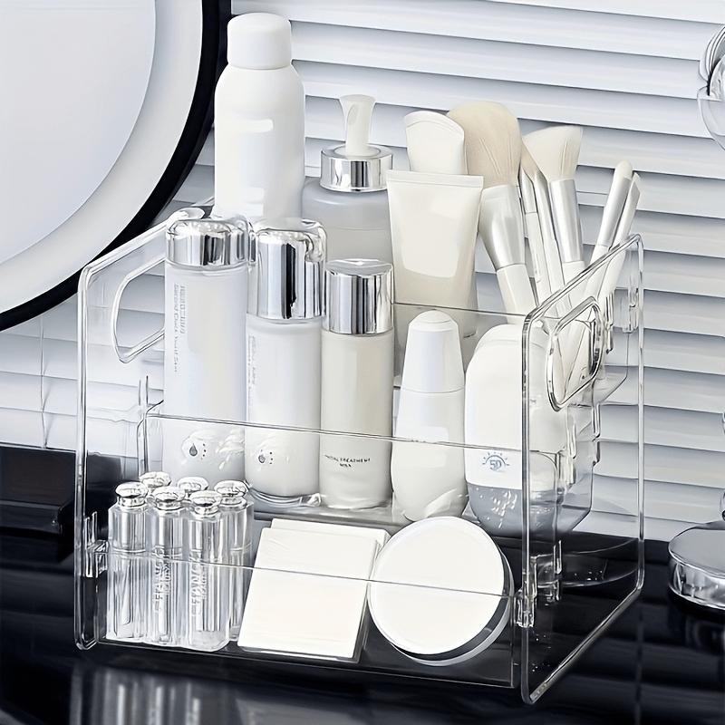 2026 Transparent Acrylic Storage Box,  Design Large-Capacity Organizer, Vanity Perfume and Skincare Product Shelf,  Makeup Brush Storage Organizer,