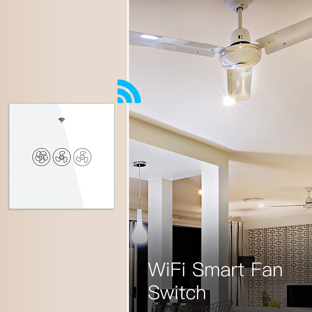 Tuya APP Fernsteuerung WiFi WiFi Rf433 Intelligenter Deckenventilator Schalter Smart Life / Tuya Anwendung Kompatibel mit Smart Speaker