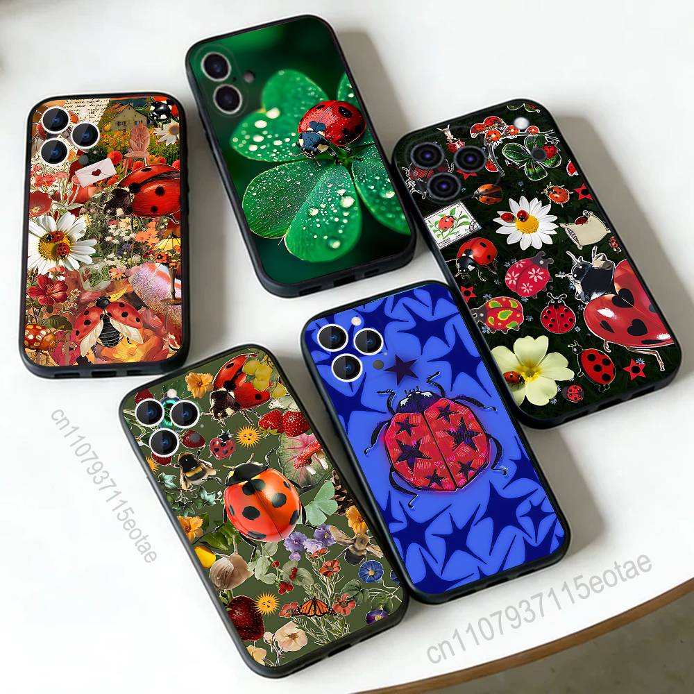 Insekt Siebenpunkt-Marienkäfer Für iPhone 12,16,13,14,15,17,11,Pro,Max,Plus,E,Air,Mini TPU Weich zur Hautfreundlichen Handyhülle
