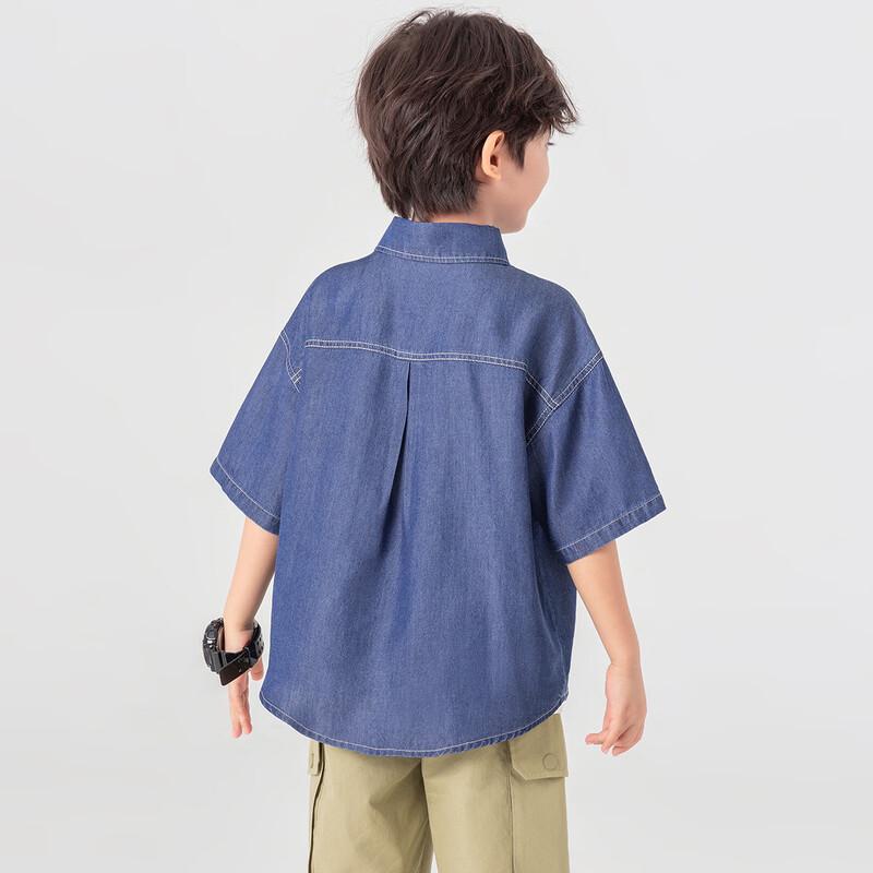 Boys' Vintage Lyocell Denim Short-Sleeve Shirt