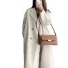 Premium woolen coat women's medium and long over the knee new autumn student Korean thin woolen coat
