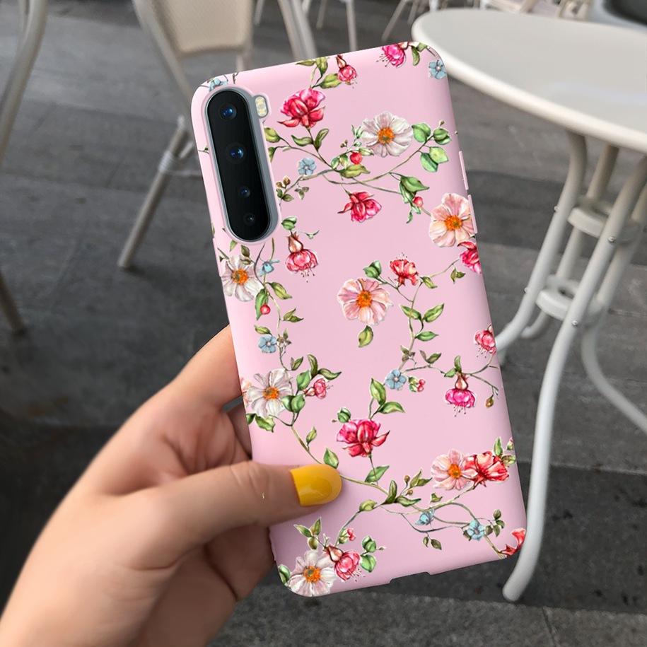 For Phone Case OnePlus Nord Cover Soft Silicone Leopard Flower Butterfly Painted Candy TPU Case For One Plus Nord 1 + Nord Coque