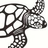 Metalen Schildpad Wanddecoratie Zwarte Zee Schildpad Wandkunst Ornament Kust Wanddecoratie voor Strandhuis Oceaan Thema Kamer Decor