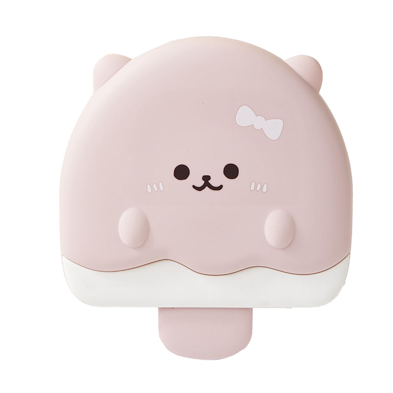 

5-секционный поднос для конфет с крышкой, симпатичный поднос для закусок с рисунком, поднос для фруктов для пикника на открытом воздухе Pink Bear