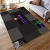 "Pixel Art Style Carpet with Purple Character and Dark Theme" Suitable for use as an anti-slip for living room bedroom sofas