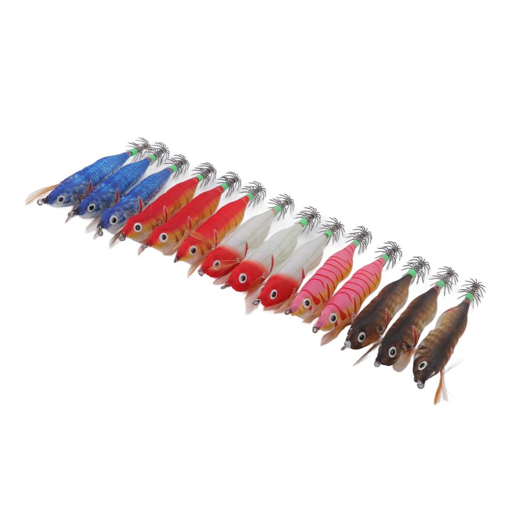 Isca Artificial de Camarão de Madeira Luminosa Brilhante LED em Forma de Cabana 8cm Iscas Artificiais de Pesca com Chocalhos