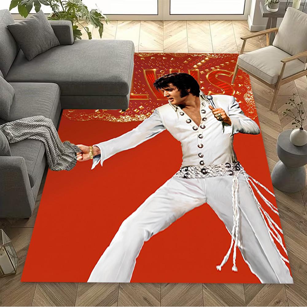 Elvis Presley Performance Carpet Suitable for Hallway Living Rooms Outdoor Foyer Anti-slip Rug Anime Office Decor Perfect Gift for Women/Men