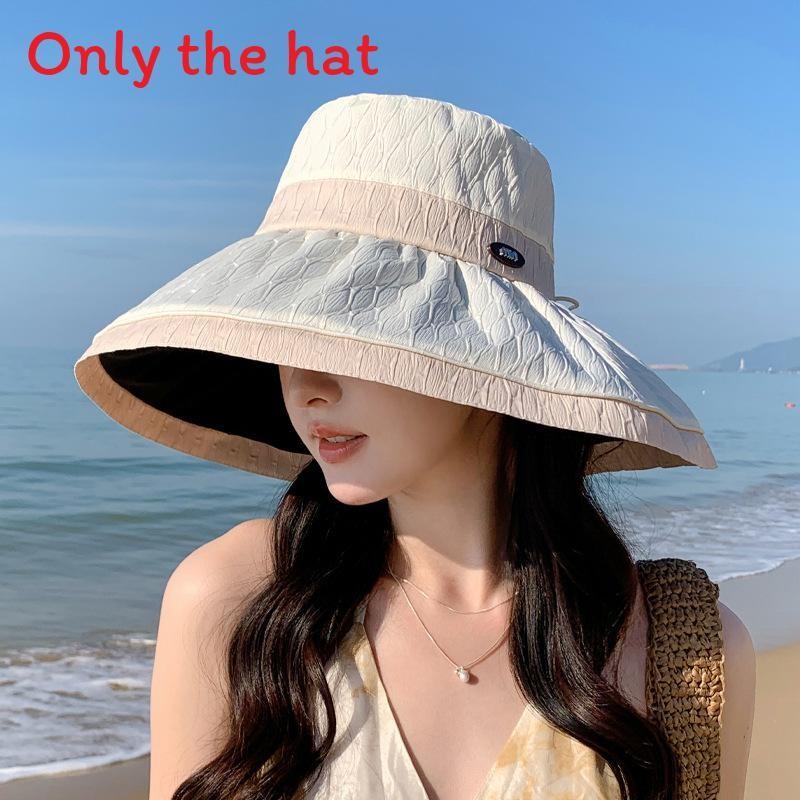 

Polyester Wide Brim Sun Hat With Breathable Design For Summer Outdoor Activities вершковий
