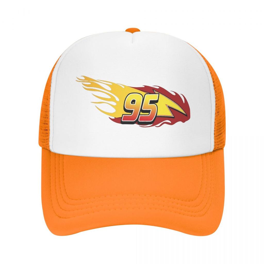Lightning Mcqueen Number 95 Fire Sally Mesh Caps Merch for Men Women Adjustable Snapback Mesh-Back Summer Breathable Hats