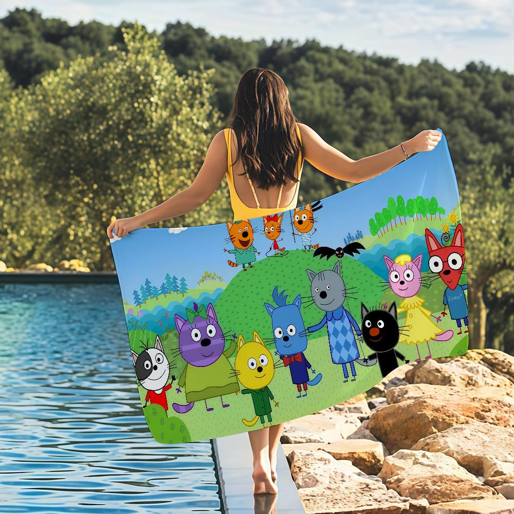 Cartoon Kid-E-Cats Handtuch Bleach Handtücher Yoga Fitnessstudio Leicht Tragbar Zum Schwimmen Duschen Reisen Sportzubehör Sanddicht