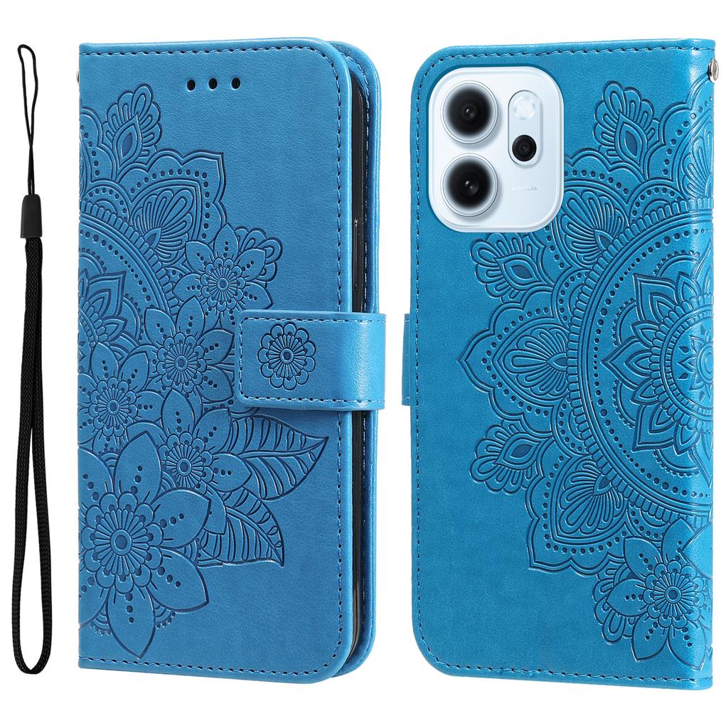 Pro Oppo Reno15 F 5G Pouzdro Květinový Vzor Peněženka z PU Kůže Stojánek Kryt na Telefon