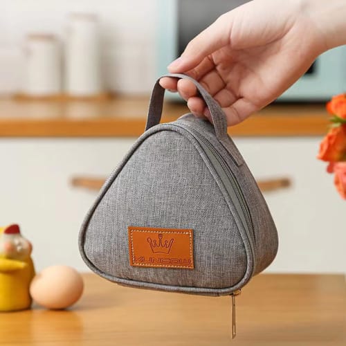 Refoiner Lunch Bag, Stylish Insulated Lunch Bag, Small Lunch Tote with Triangular Bento Box, Cute Design, Perfect for Work, Commuting, Picnics, Campin