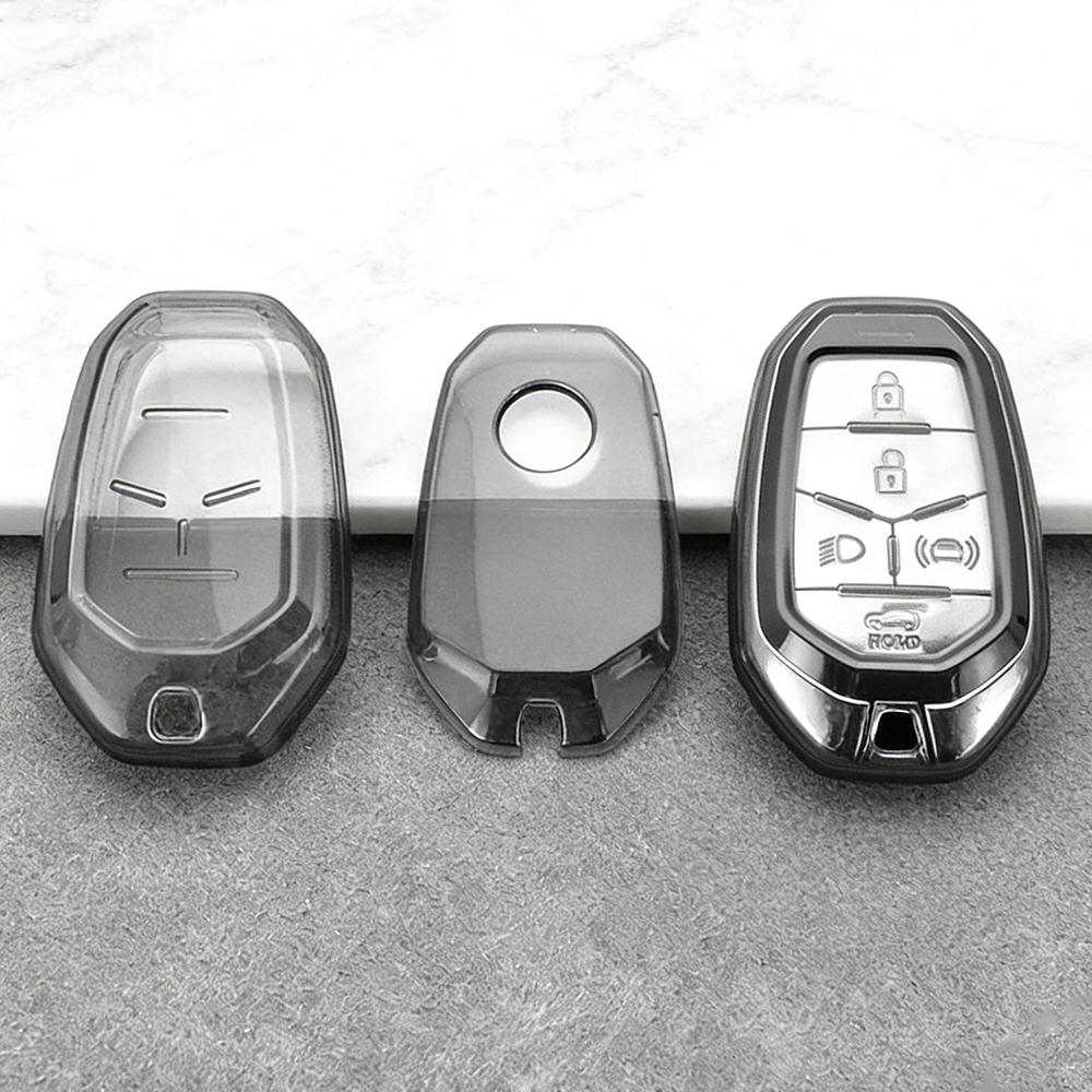 Coque Souple en TPU pour Clé de Voiture Ssangyong Rexton Y400 Y450 G4 (2021-2022) Porte-Clé Coque de Protection pour Clé de Voiture