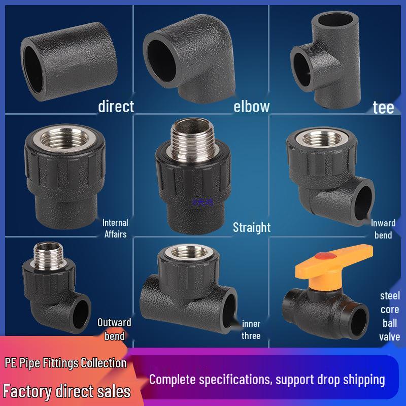 Vícevelikostní vodovodní potrubní tvarovka: Vnitřní/Vnější závitové koleno T pro 4, 6 a 1-palcové potrubí