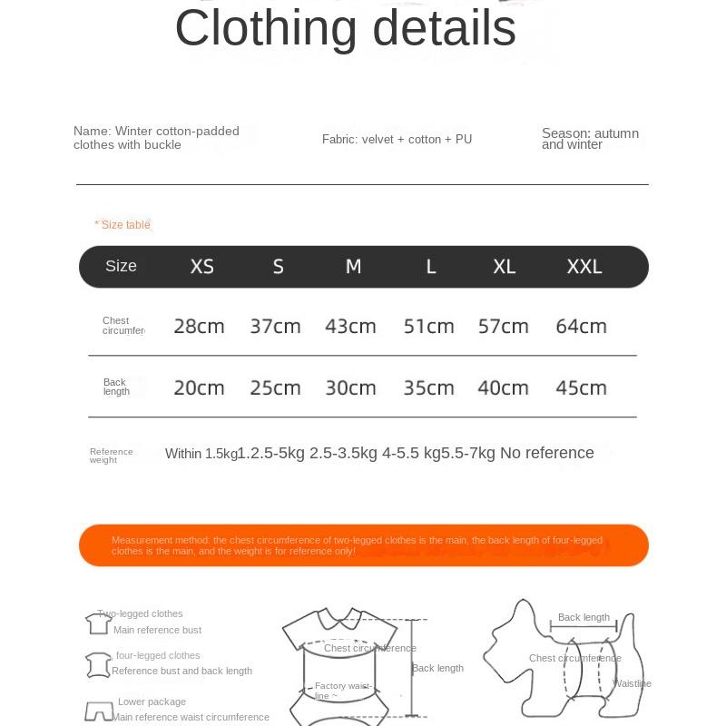 Roupas para cães Colete de inverno Roupas quentes de algodão acolchoado Roupas para cães Roupas para bipés Roupas para animais de estimação