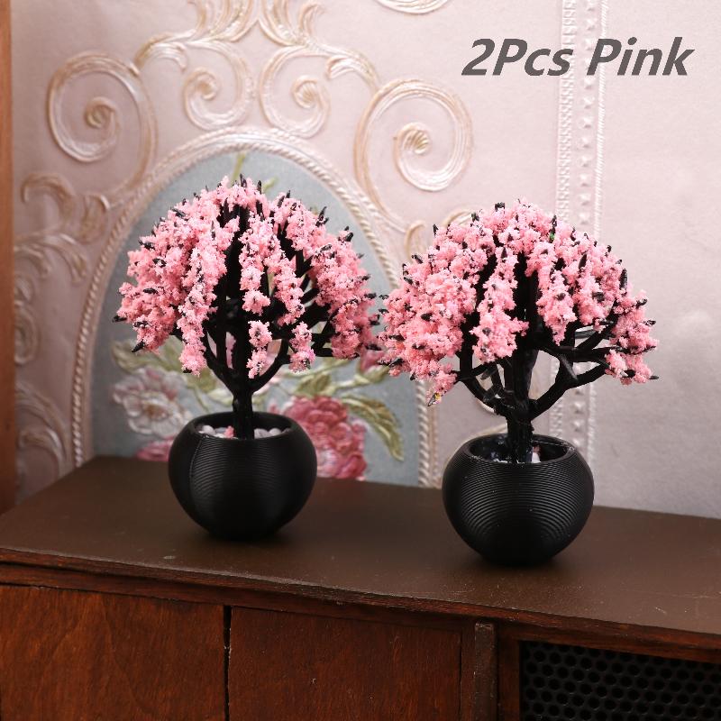 

2 шт. 1/12 Кукольный домик Симуляция Модель цветочного горшка Кукольный дом Миниатюрные горшечные растения Садовое украшение Декор микросцены Игрушка