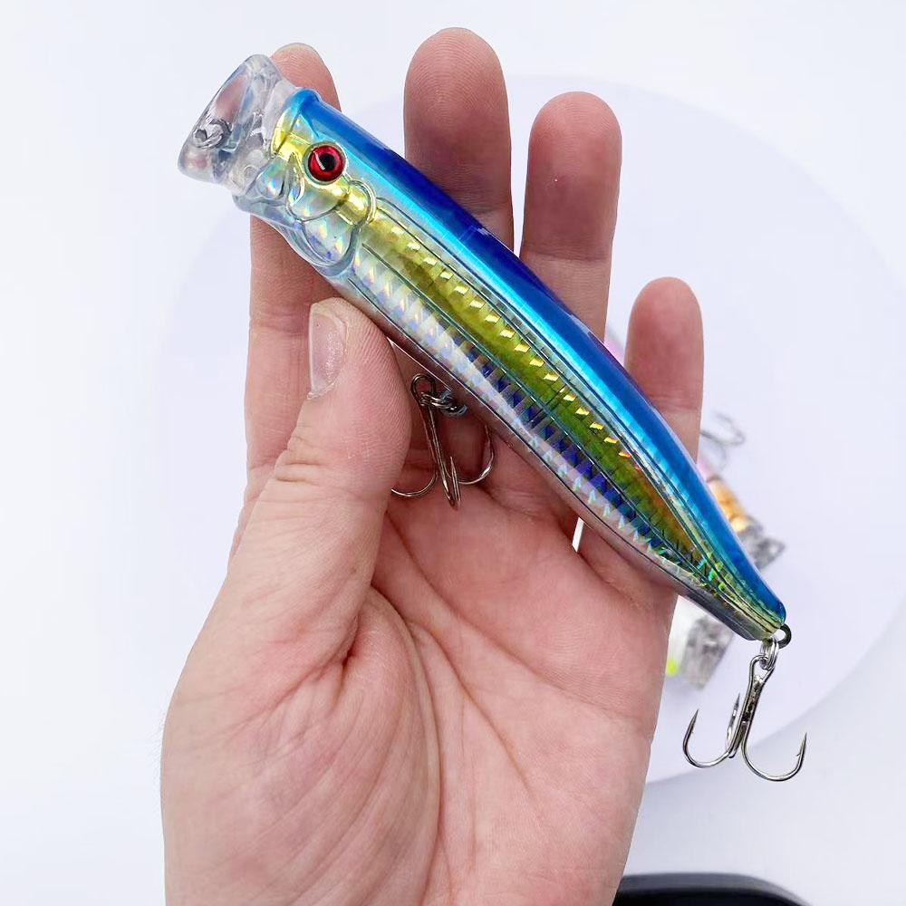 Fishing 28g Wire-Integrated Reinforced Popper Lure, Surface Splash Bait, Long-Casting Floating Type Seabass Lure