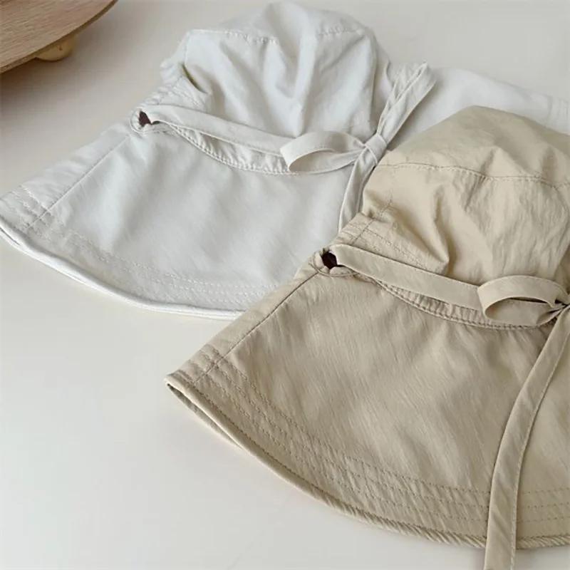Cappello da Pescatore Donna con Lacci Fiocco Protezione Solare Ampia Tesa Estivo Anti-UV Cinturino Cappelli a Secchiello Ragazza Coreana Viaggio Spiaggia Cappelli a Secchiello