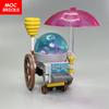 MOC Bricks Cotton Candy Cart City Street View Roadside Stalls Building Blocks Toys for Children Assemble DIY Dolls