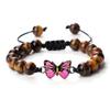 Adjustable Hand-Woven Bracelet with Butterfly Pendant for Women, Men's Gift, In Stock