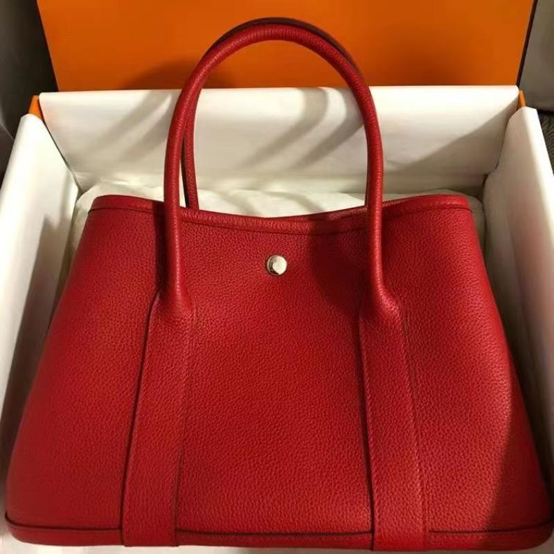 New garden bag leather tote bag cowhide handbag large capacity fashion women's bag trendy garden bag leather