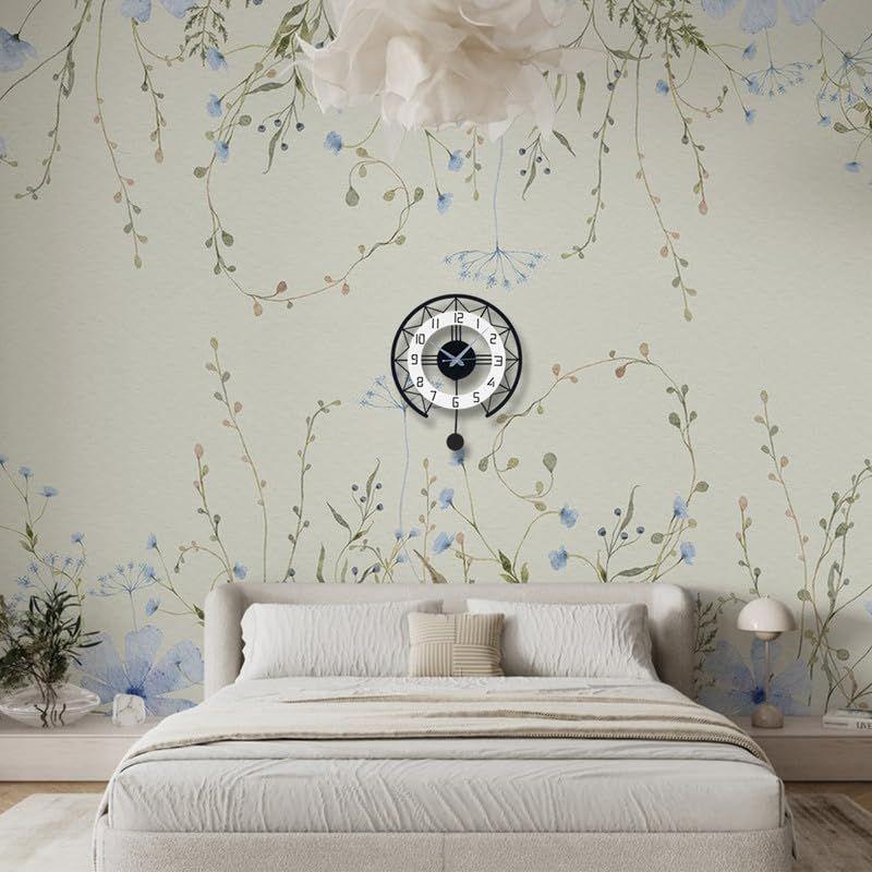 Wall Clock for Home, Office, Living Room, Bedroom, Kids Room & Kitchen | Big Stylish Latest Home Decor | (34 X 40 CM) | Black Color (Battery Included)