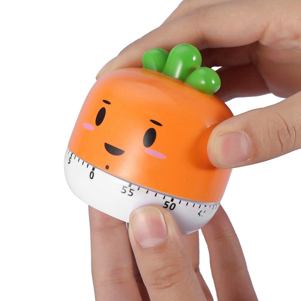 Mechanical Cooking Timer Manual Vegetables Shape Counters for Kitchen Timing Tool(Orange)