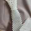 Luxurious Pearl Bead Bowtie Delicate Women School Uniform Banquet Formal Shirt Necktie Woman Wedding Accessories