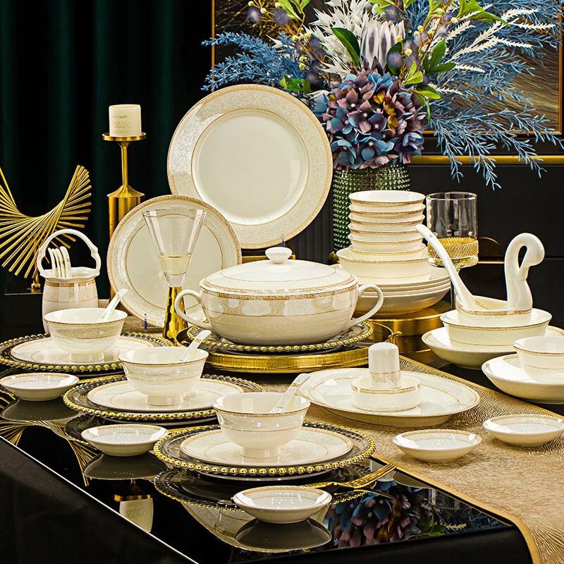 Handun Jingdezhen Elegant Bone China Dinnerware Set