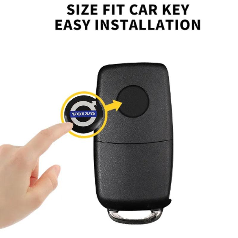 rkwad2 5/10Pcs 14mm Car Key Emblem Stickers Auto Door Keyhole Logo Decal For Volvo V60 V40 XC90 S60 S40 XC60 V50 V70 XC40 S80 EM90 S80L
