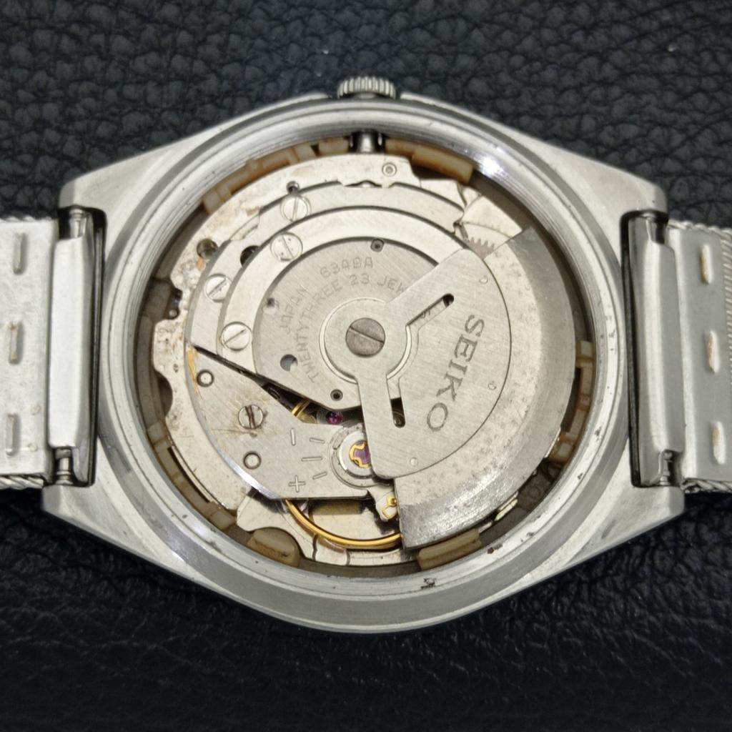 AUTOMATIC VINTAGE SEIKO JAPAN 6349A MENS GREEN COLOR DIAL WATCH A700492-5 R203-a700492