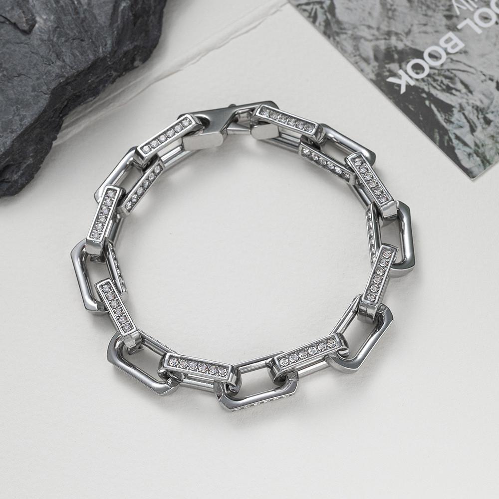 

Minimalist Geometric Stainless Steel Necklace With Polished Finish For Men And Women 21cm