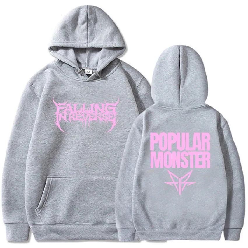 Album Popular Monstour Printing Hoodies Falling In Reverse Rock Band Sweatshirts Winter Hooded Long Sleeve Pullovers Moletom Men