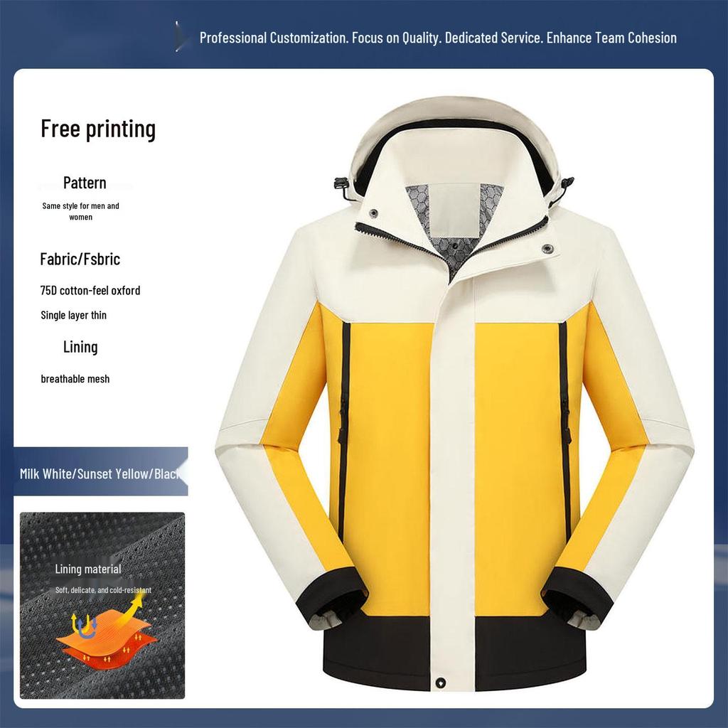 Custom Men's & Women's Outdoor 3-in-1 Detachable Workwear Jacket with Logo
