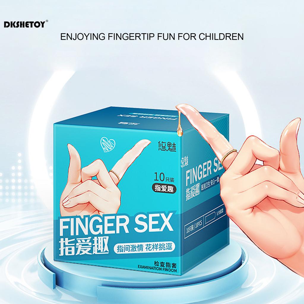 Natural Latex Finger Sleeve toy for women reusable Condom G Spot Stimulator Smooth Condoms for Couples Lesbian Finger Extender