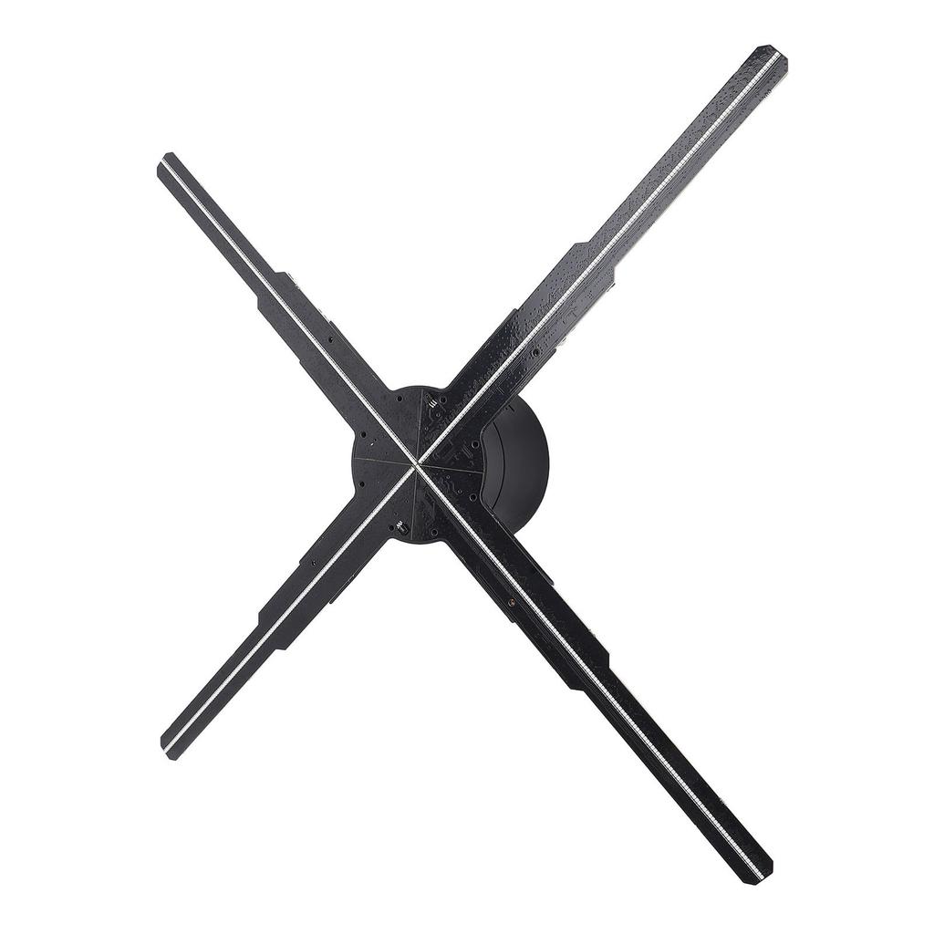 3D Holographic Advertising Machine 2000x596 596pcs LED Chips Built in 8GB Memory Card Hologram Fan