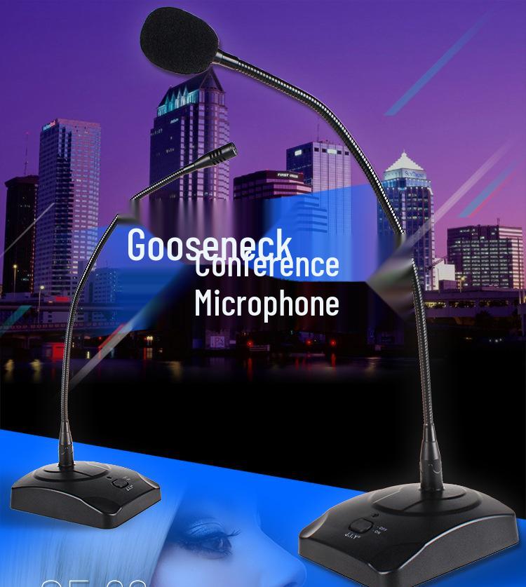 Desktop Wired Condenser Microphone for Teaching, Speech, and Broadcasting with Noise Reduction