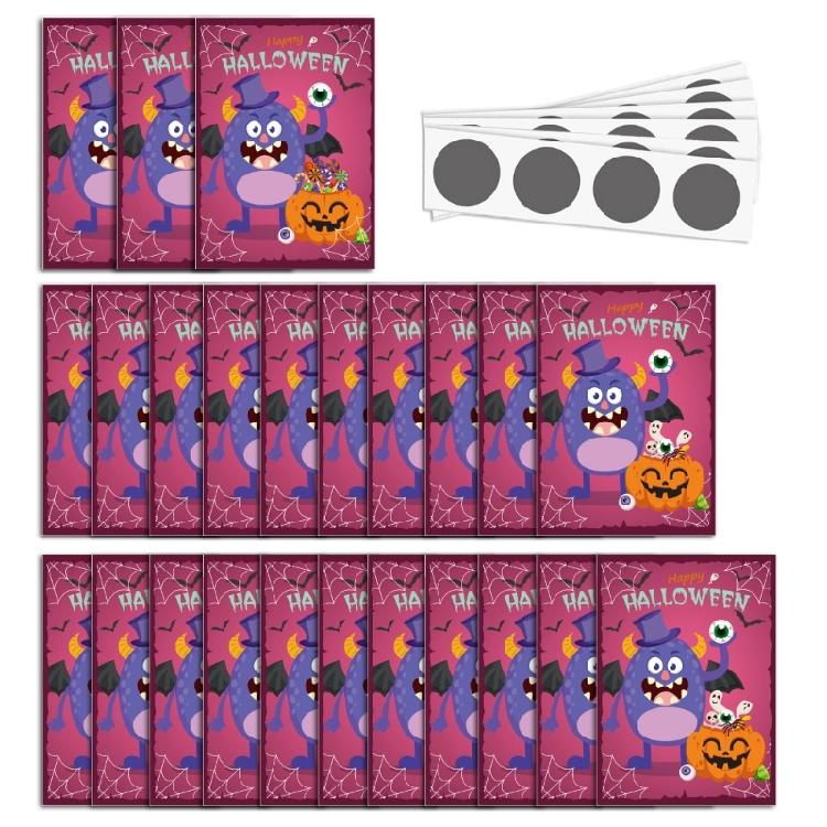 

Halloween Raffle Card Souvenirs Perfect for Children 3 Winners 21 Losers Cards 1