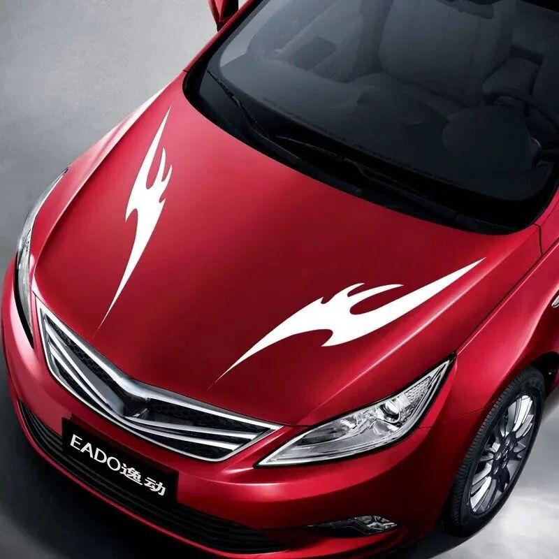 

Наклейки для автомобиля, декоративные наклейки на передний капот, наклейки для автомобиля, наклейки с царапинами, индивидуальные креативные модифицированные наклейки, автомобильные аксессуары 80cm*17cm белый