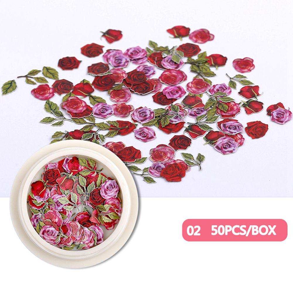 Rose Mixed Slices Daisy Flowers Holographic Nail Art Sequins Nail Paillettes Glitter Flakes