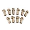 10 Pcs Metal Twist On Rg6 F Type Coaxial Cable Connector Plugs For Tv Satellite