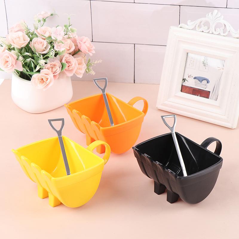 Single Excavator Bucket Cup Hand Tea Coffee Funny Mug Shovel With Spoon