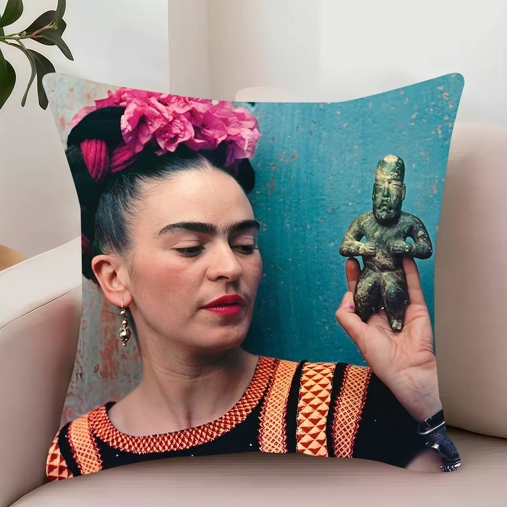 F-Frida Art K-Kahlo-S Pillow Case Decor Protective Covers Comfortable soft for Sofa Living Room Home office 12x12Inch