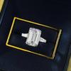 Simulation Emerald Cut 9 * 13Mm Rectangular Ring Ring